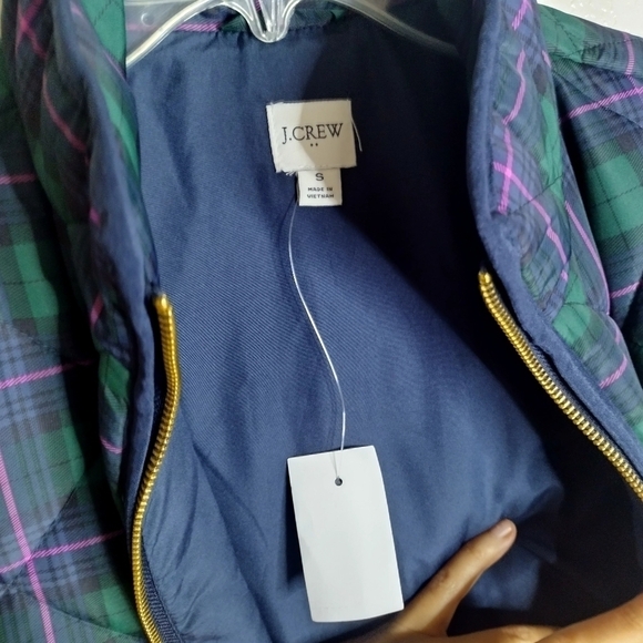 NWT J. CREW factory Printed puffer vest sz S - Picture 6 of 7